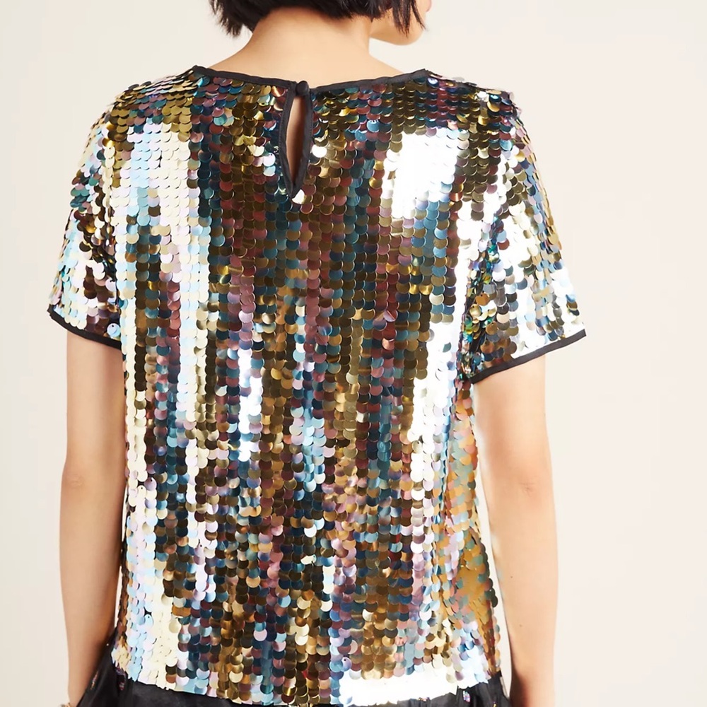 Anthropologie Aja Sequined Blouse - Picture 2 of 3